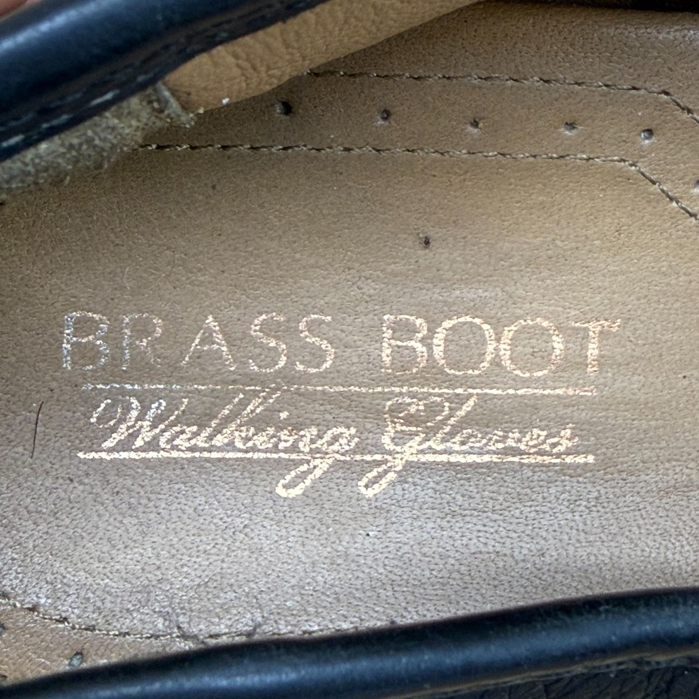 BRASSBOOT Walking Gloves Mens‎ 10.5 M Black Leather Tassel Loafers Dress Shoes - Picture 10 of 11